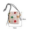 Neue Plüsch-Punkt-Umhängetaschen für Frauen Niedliche rosa Schultertasche Handtasche Geldbörsen Tragbare Handytasche CLE