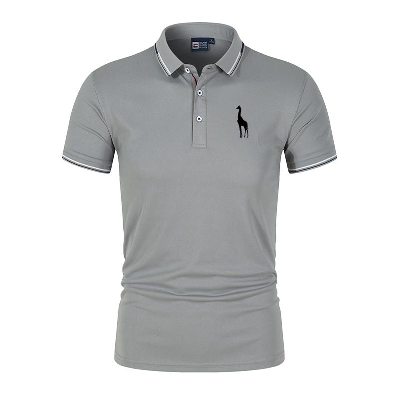 Printed 35% Cotton Men's Casual Solid Color Slim Fit Men's Polo Shirt New Summer Fashion Lapel Polo Shirt for Men