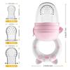 Baby-Obstbeutel/Eisbeutel mit Beißring, Baby-Beißspielzeug ab 4 Monaten, BPA-freie Silikontasche und Beißring, Linderung beim Zahnen
