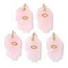 2pcs Natural Rose Pink Crystal Quartz Stone Pendant Conector Charm For Handmade Women Necklace Bracelet Earring Jewelry Making