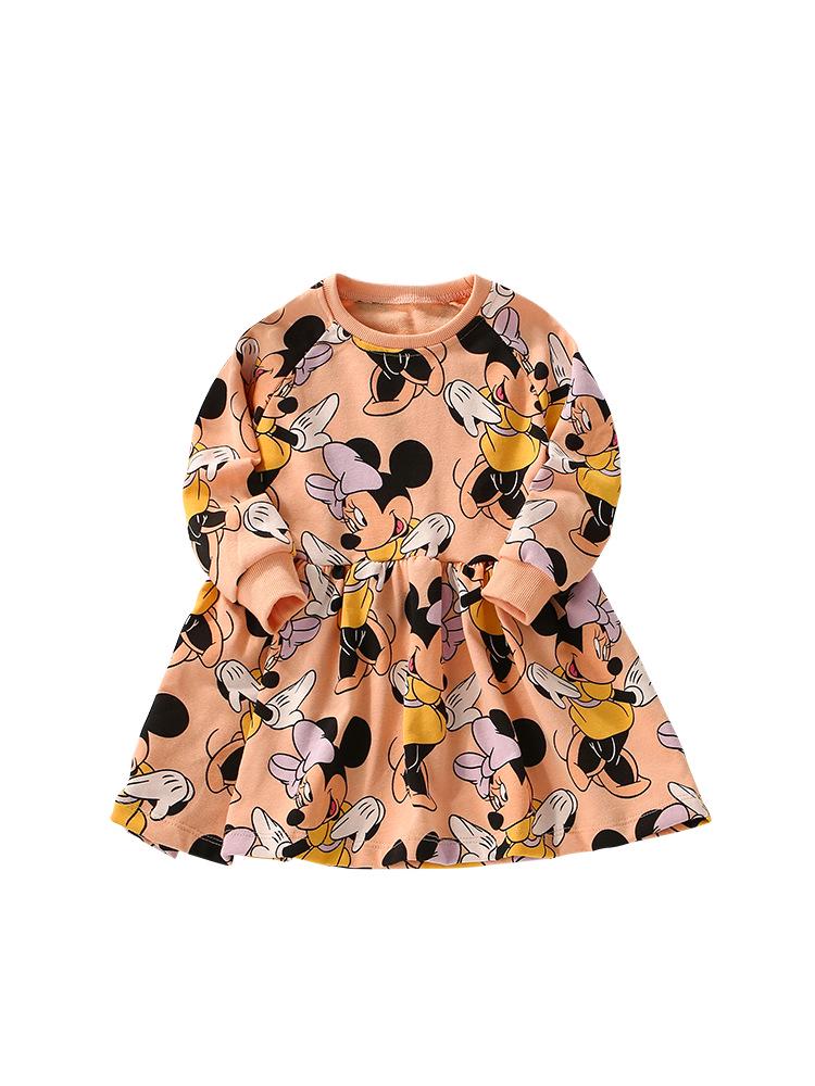 European Style Long Sleeve Princess Dress for Girls - Round Neck Autumn Hoodie