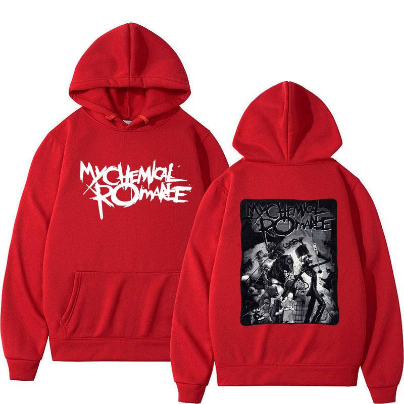 My Chemical Romance Hoodies Men's Black Parade Gothic Retro Emo Rock Harajuku Long Sleeve Fleece Oversized Pullove