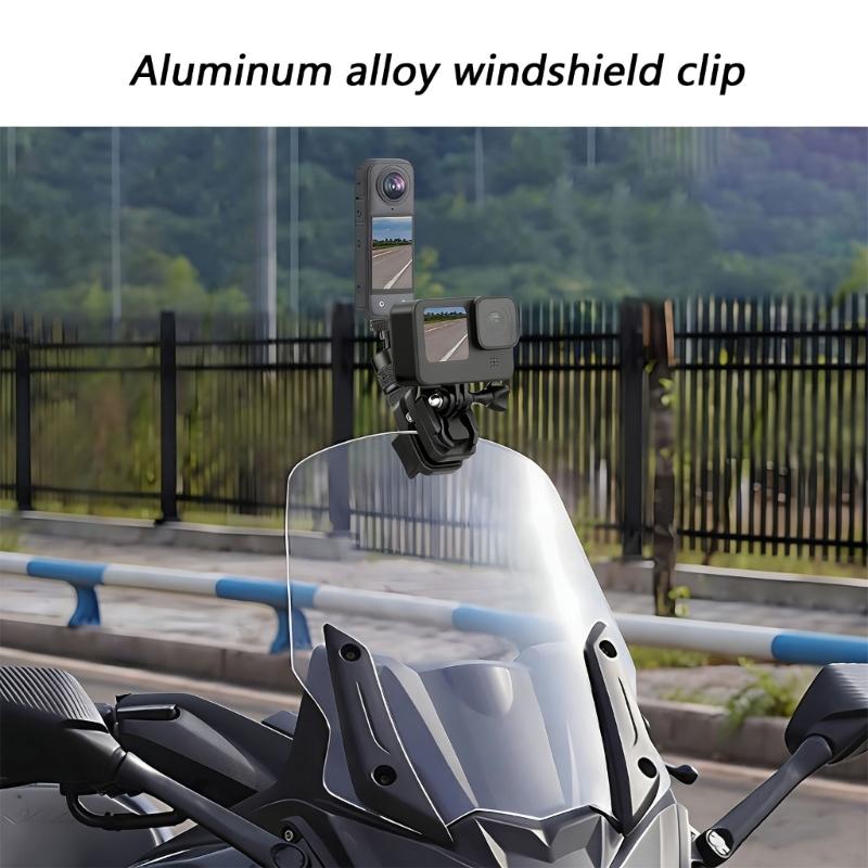 Universelle Motorrad-Windschutzscheibenhalterung für Action-Kameras mit Schnellverschluss und 1/4-Zoll-Schraubloch