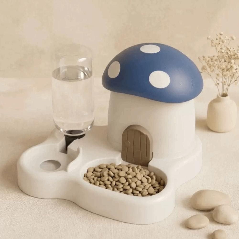 2-in-1 Cat Food Dispenser Gravity System Pet Food Water Set New Dog Feeding Station Home Use