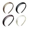 Women's Anti Slip Plastic Headbands with Wavy Teeth Comb for Hair Styling Plain Hair Hoop