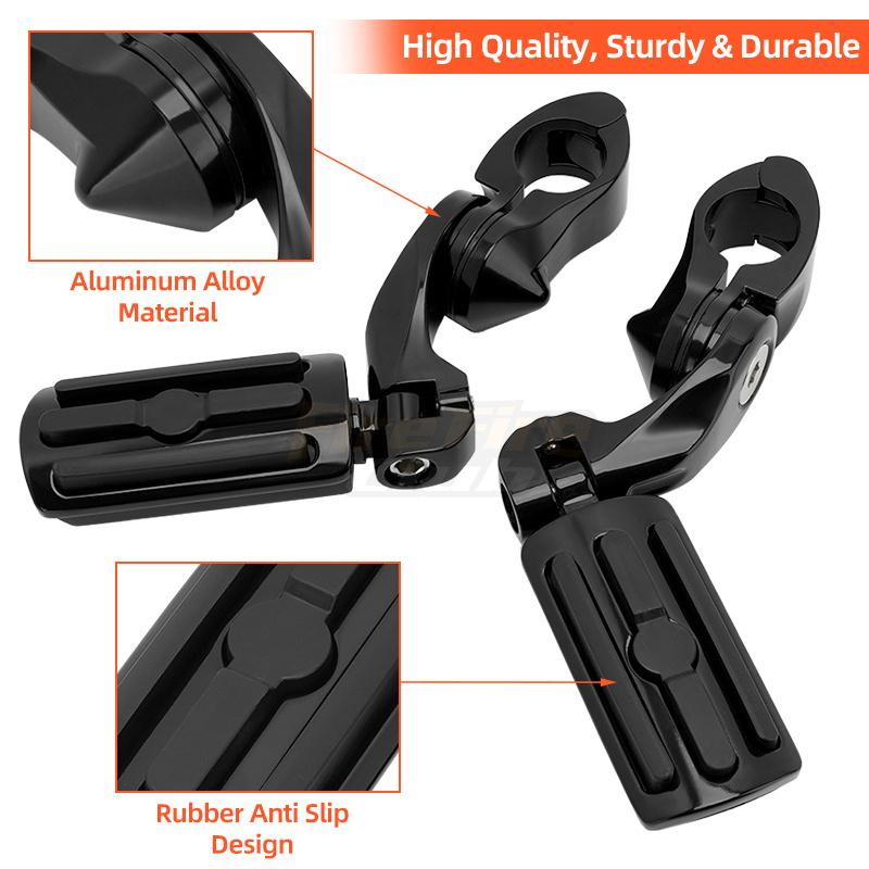Universal 1-1/4" 32mm Motorcycle Foot Rest Highway Engine Guard Foot Pegs Mount For Harley Touring Honda Kawasaki Suzuki Yamaha