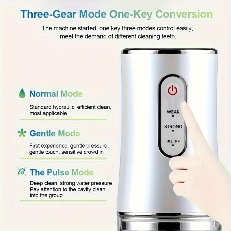 USB charging oral irrigator, 360 ° rotating nozzle - deep cleaning of teeth and gums, interchangeable head, suitable for home an