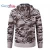 Cozy Up Men's Cardigan Jacket Hooded Sherpa Cashmere Casual Camouflage Thickened Warm