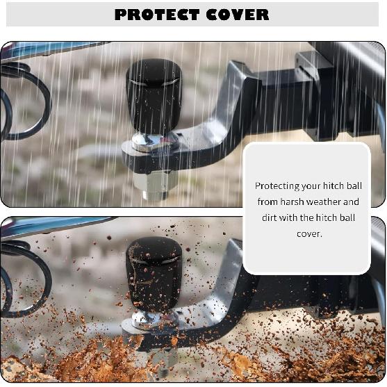 3PCS Trailer Hitch Ball Cover Kit,1-7/8",2",2-5/16" Trailer Ball Cover for Protecting Trailers Balls,Multi-Size Trailers Accessories Balls Hitch