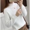 Lente Herfst Winter Truien Dames Truien Mode Casual Warme gebreide kabeltrui Vrouwelijke coltrui