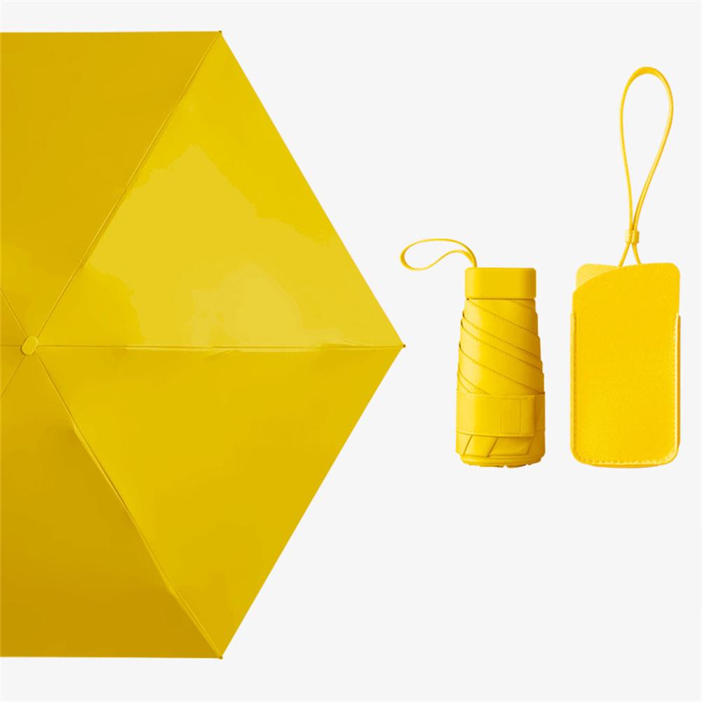 Outdoor Mini Umbrella 6-fold Portable Folding Ultralight Uv Protective Sun Rain Umbrellas Parasol Umbrella