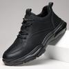 Sneakers Men's New Sports and Leisure Shoes Men's Breathable Leather Soft-soled Outdoor Shoes