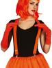 Neon Orange 80s Disco Suspenders Costume