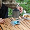 Portable Foldable Outdoor Camping Stove Rack - Stainless Steel Mini Grill & Cookware Stand