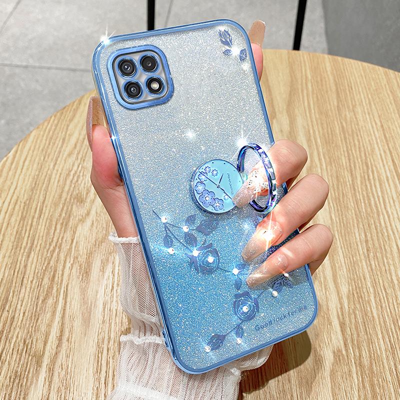 KADEM For Samsung Galaxy A22 5G (EU Version) Case Ring Kickstand TPU Mobile Phone Cover