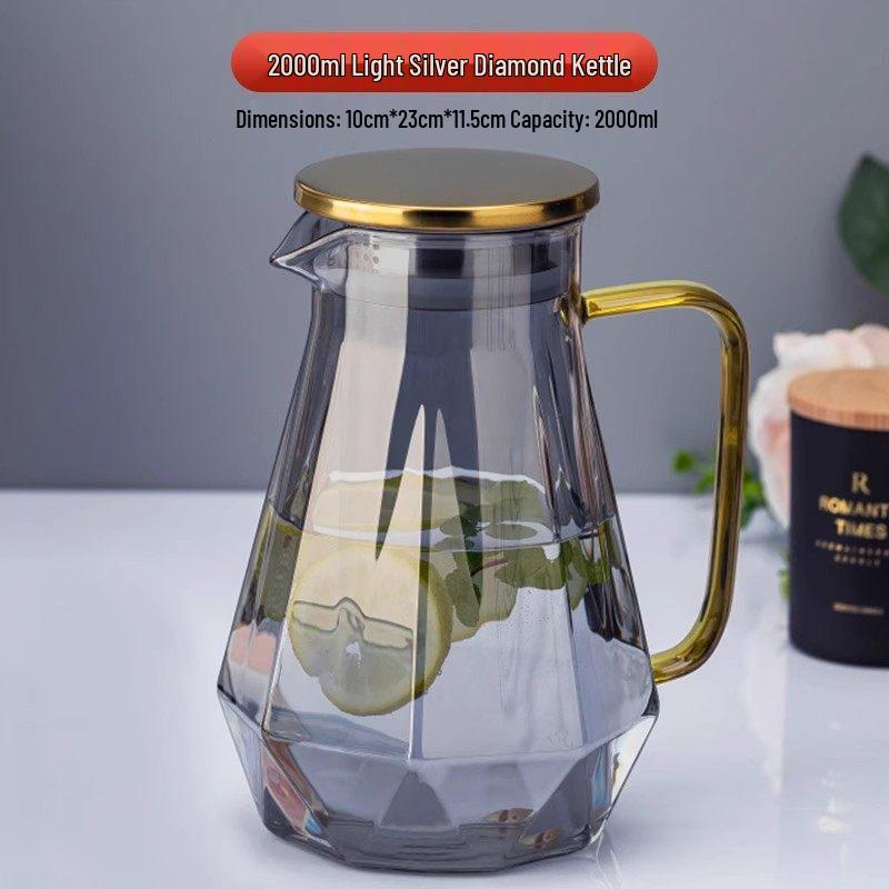 ZISIZ Heat-Resistant Glass Water Pitcher