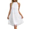 Abito da donna con scollo all'americana, stampa 3D a farfalla, pannello in rete, orlo asimmetrico, abito da festa