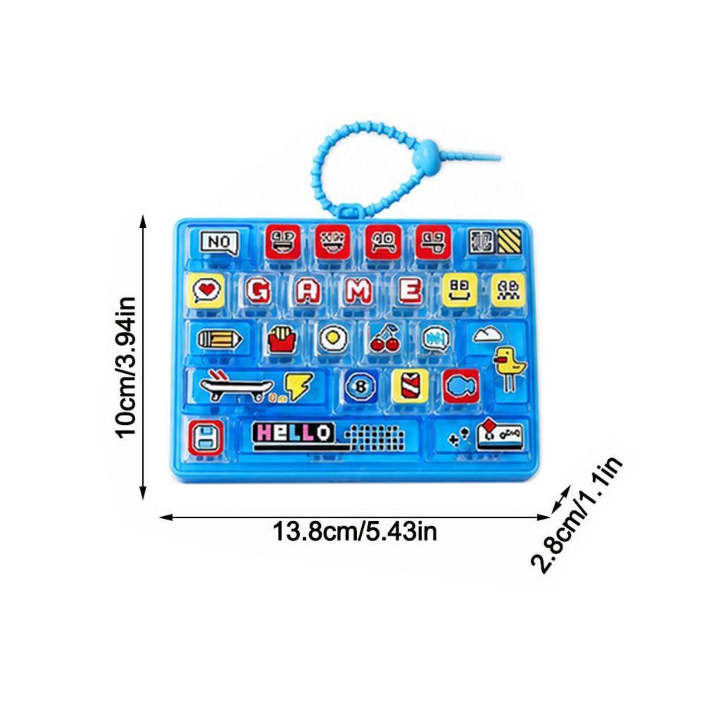 Clear Key Sounds Keyboard Keychain Pressable Keys Keyboard Toy Durable Mini Keyboard Charm  Gifts