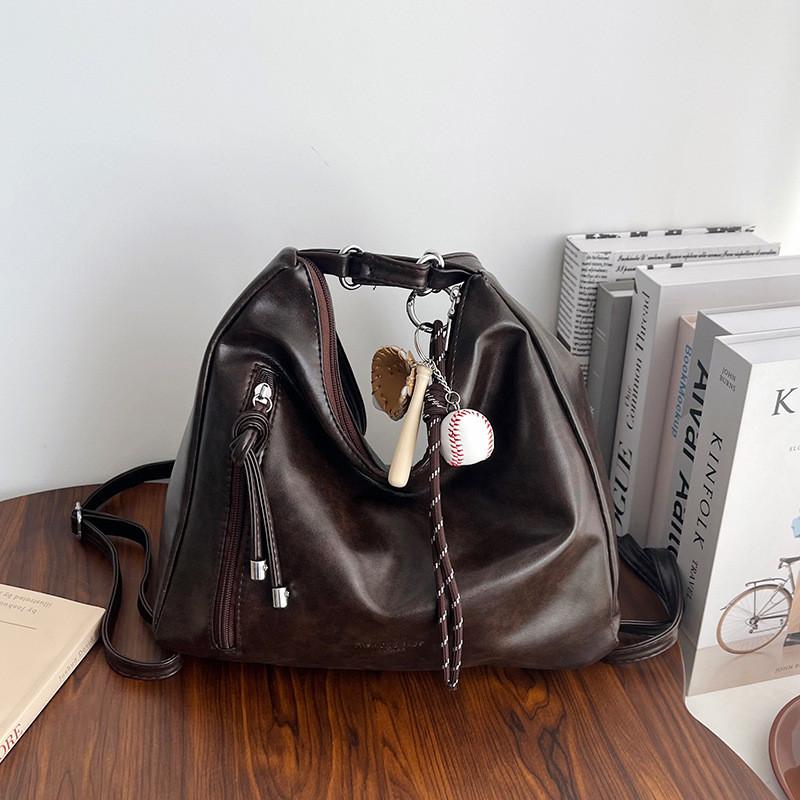 Pu Tote Bag For Women Large Capacity Fashion Street Style Daily Use
