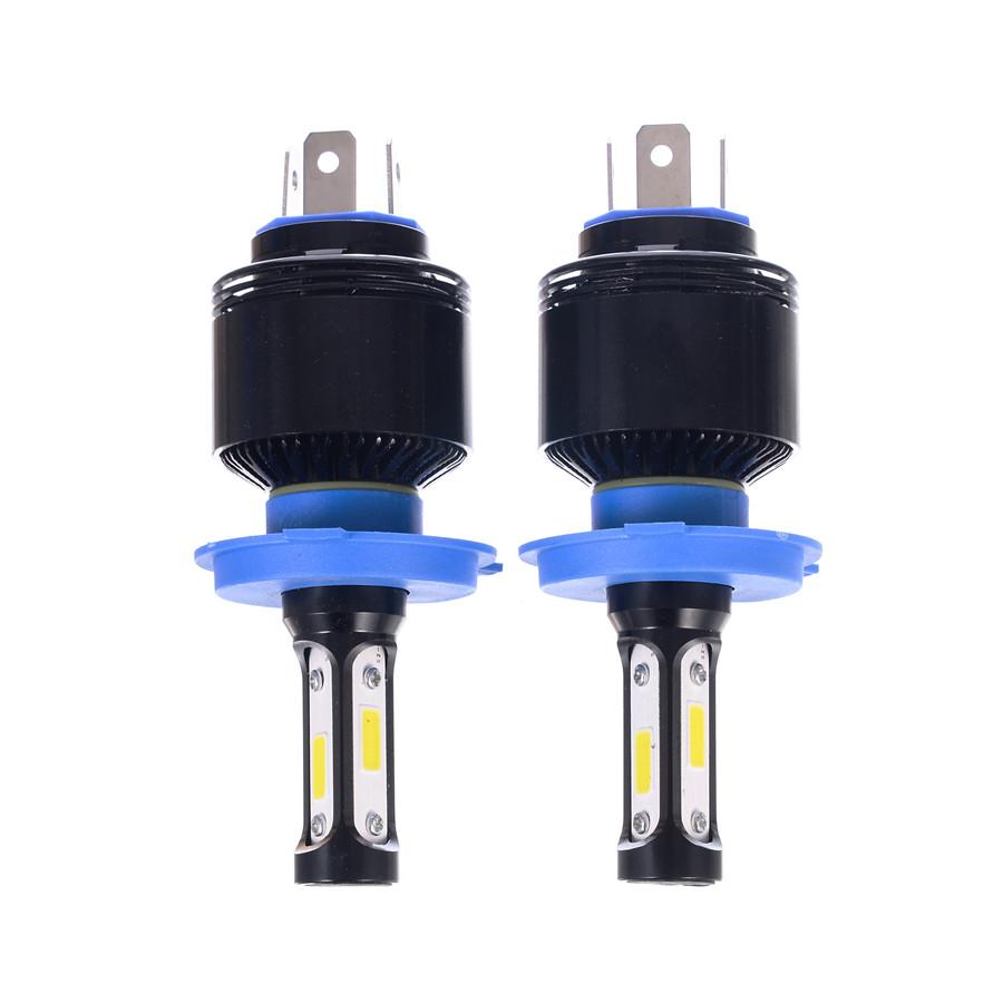 2Pcs 36W 12V/24V H4 8000LM White LED Headlight Kit COB Headlamp Light Bulb IP68