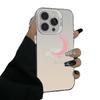 Trendy Drop-Proof Pink Moon iPhone Case for iPhone 17, 16, 15 Pro, 13 Pro Max, and 12X