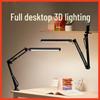 Foldable Desk Lamp with Long Arm and Clamp for Study or Work.