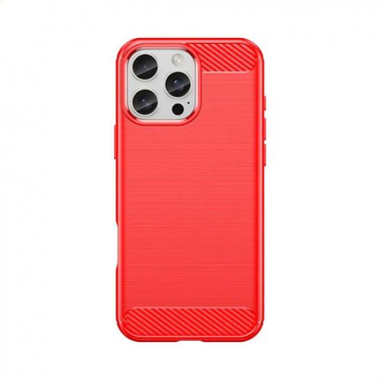 

Phone Case For iPhone 16 Pro Max ,flexible Tpu Fiber Protective Cover For iPhone 16 Pro Max червоний