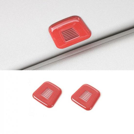 Top Microphone Cover Trim For Jeep Compass/Renegade 2017- Red Carbon Fiber