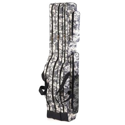 Doorslay 3 Layers Fishing Bag Portable Folding Fishing Rod Reel Bag Fishing Tackle Carry Bag Case Travel Storage Bag