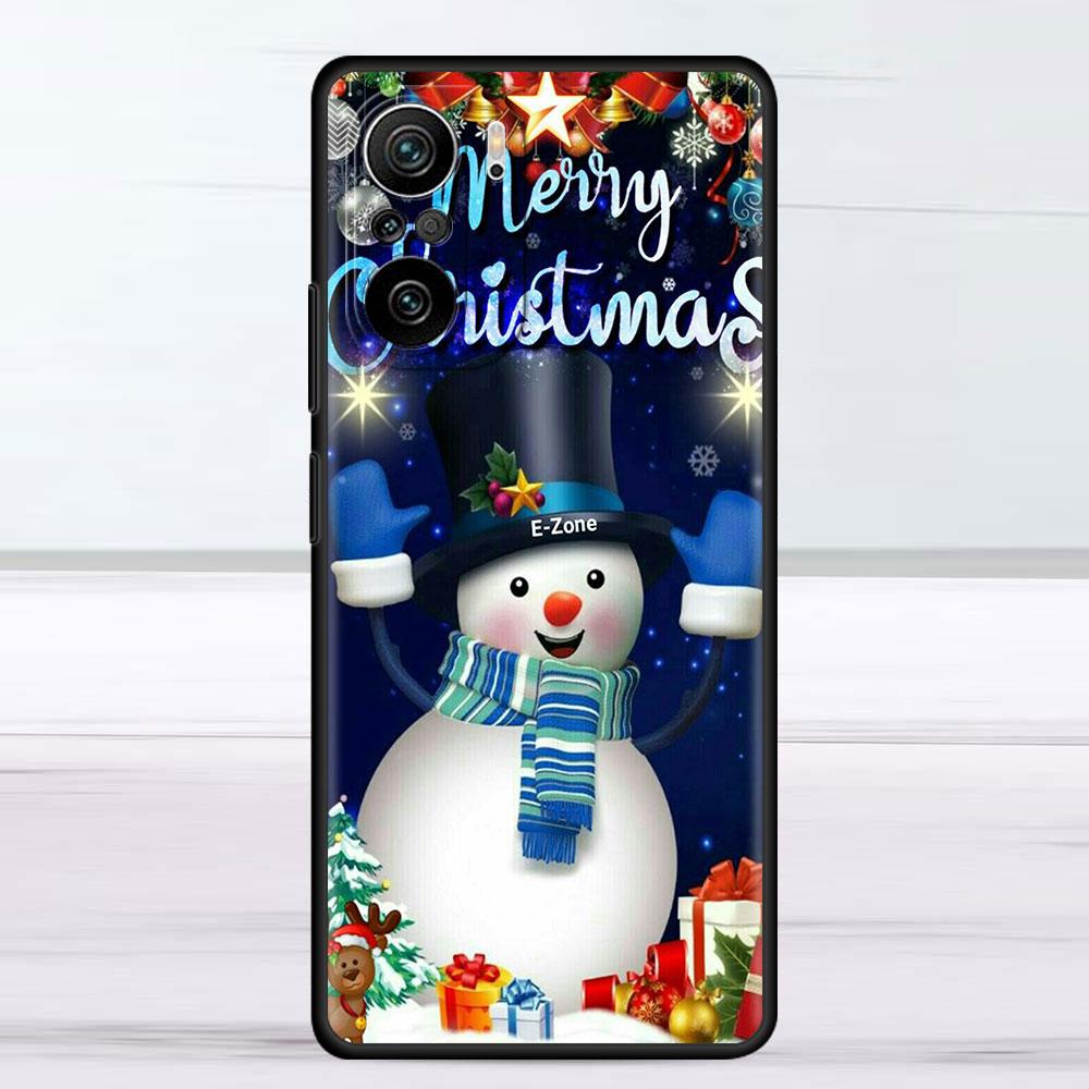 Cartoon Schneemann Weihnachten Fall Für Xiaomi Redmi Hinweis 11 10 9S 9 K40 Pro 7 8 9A 9C 8T 9T 10C 10Pro Silikon Telefon Shell