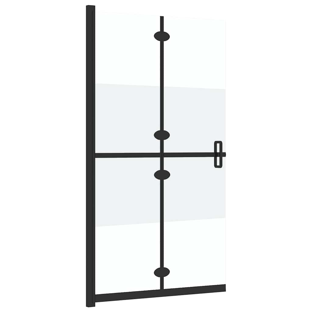 Vidaxl Składana Ścianka Prysznicowa, Pół Mrożone Szkło Esg, 100X190 Cm