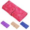 PU Leather Long Wallet Solid Color Women Purse with Card Holder Small Cash Pouch Office Camping Female Supplies Gifts