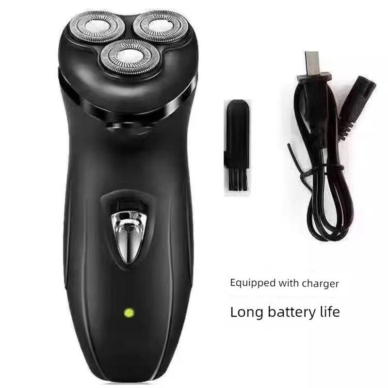 High-Power 6d Electric Shaver Fully Washable Rechargeable German Men Three-Head Multifunctional Beard Scraper High Power Shaver + Charger