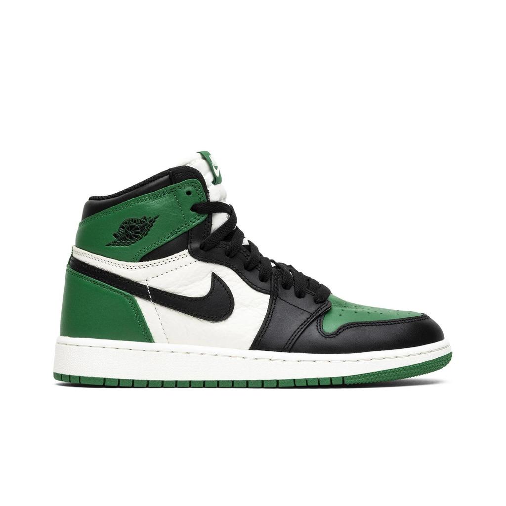 Air Jordan 1 Retro High OG Grade School 'Pine Green' (Unisex) Pine Green / Sail-Black Kids' Basketball Shoes 575441 302