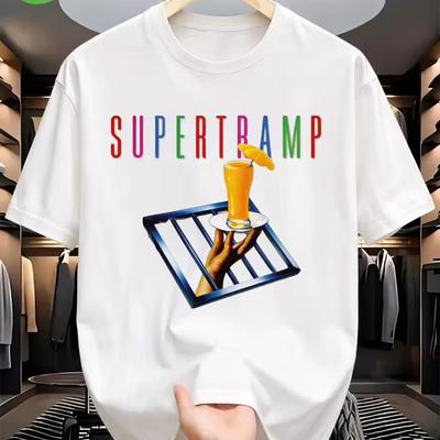 Summer Supertramp Crime of The Century Vintage Band T Shirt for Men | 100% Soft Retro Graphic Tee with Bold Men's T Shirts