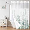 Handun Floral Polyester Shower Curtain