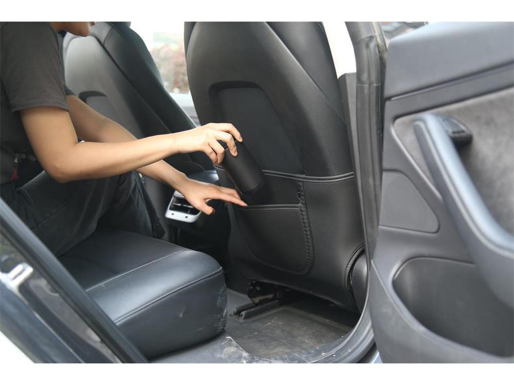 Tesla Model 3 (2017-2022) Rear Anti-Kick Pad, Semi-Surround Interior Upgrade.
