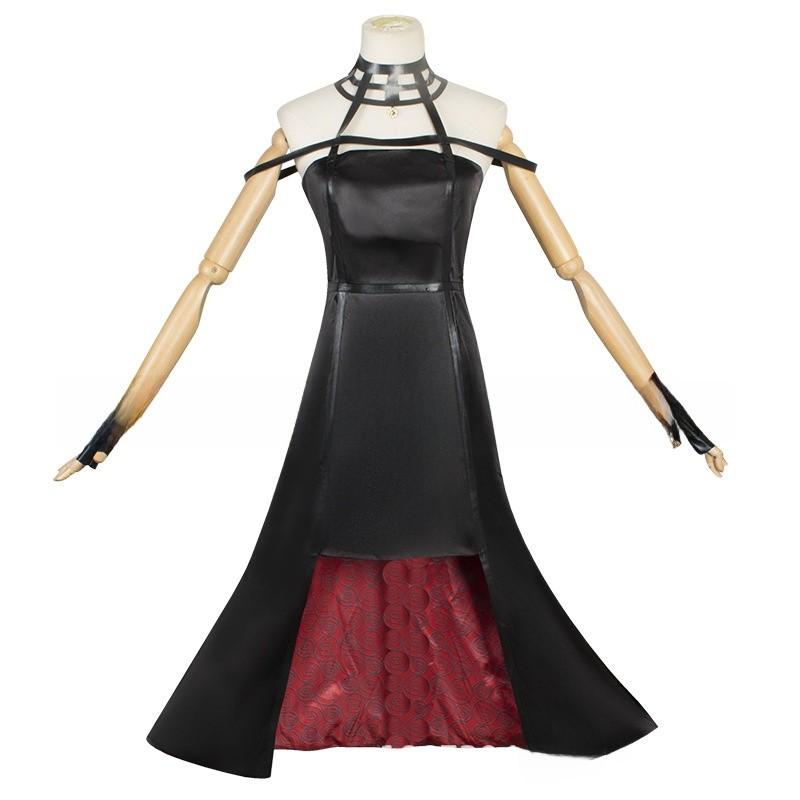Spy Family Yor Forger Cosplay Kostüm Aus Polyester-Satin für Kostümpartys