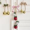 Christmas Iron Art Bell Ornaments with Hemp Rope - Door & Wall Hanging Decor Props