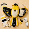 Contenitore per Materiali Creativi da Viaggio a Forma di Uccello in Feltro Organizzatore per Cucito Kit Fai da Te, Borsa Decorativa Portatile per Artigianato con Scomparto per Forbici e Tappetino per Aghi,