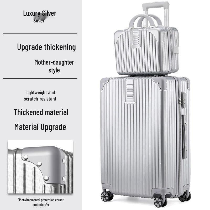 30-Inch Retro Large Capacity Travel Suitcase with Universal Wheels and Durable Lock for Men, Women, and Students