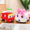 Cute Cartoon Car Plush Toy Kawaii Pink Bow Ambulance BluePolices Car Red Fire Engine Taxi Gift for Boy Birthday Present