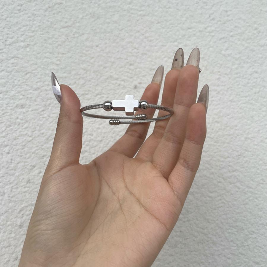 

Браслет с перекрестным открытием, простой, универсальный, модный, с высоким темпераментом, ювелирное изделие высокого класса