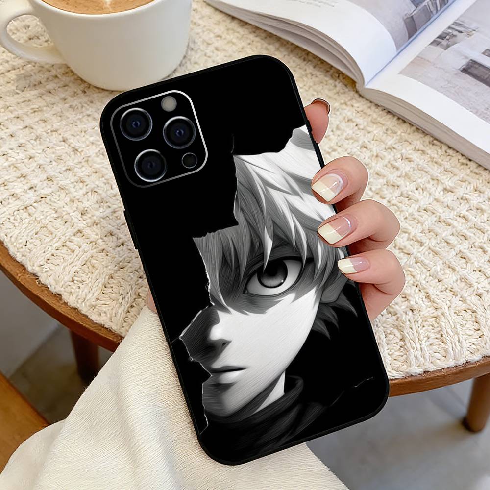 Killua HXH-h  X Hunter Phone Case For iPhone 17,16,15,14,13,12,11 Plus,Pro Max,XS,Soft Silicone Black Cover