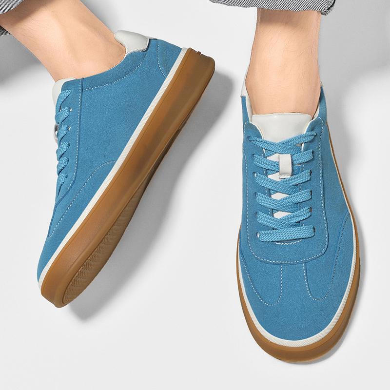 Fashion Classic Retro Style Cow Suede Men's Casual Board Shoes Brand Comfort Travel Commuting Shoes Quality Sole Anti Slip Sports Shoes