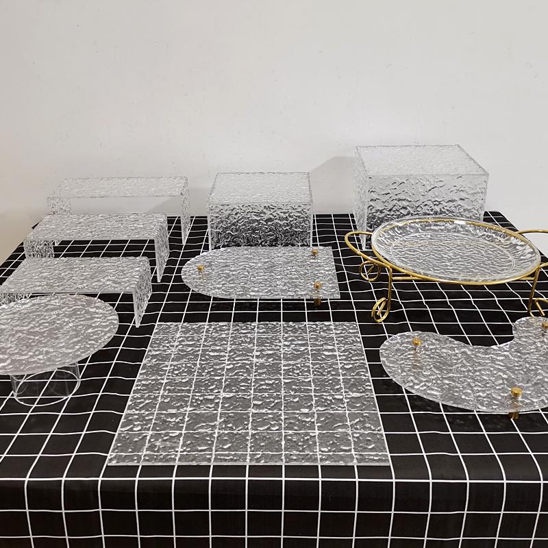 Acrylic Ripple Dessert Display Stand for Weddings and Buffets