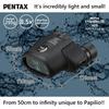 Pentax Papilio III WR Schwarz mit Fokussierabstand für Outdoor-Natur-Live und Sport Garantie Pentax 62012 8,5x21 Fernglas, [Fernglas 50cm]