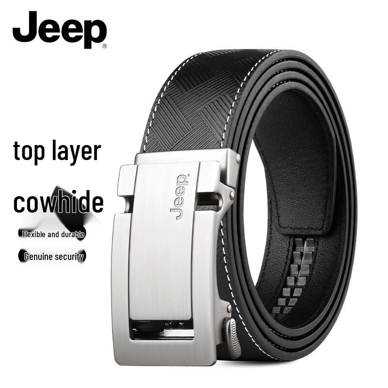 JEEP Men s Genuine Leather Automatic Buckle Belt 110cm - 125cm