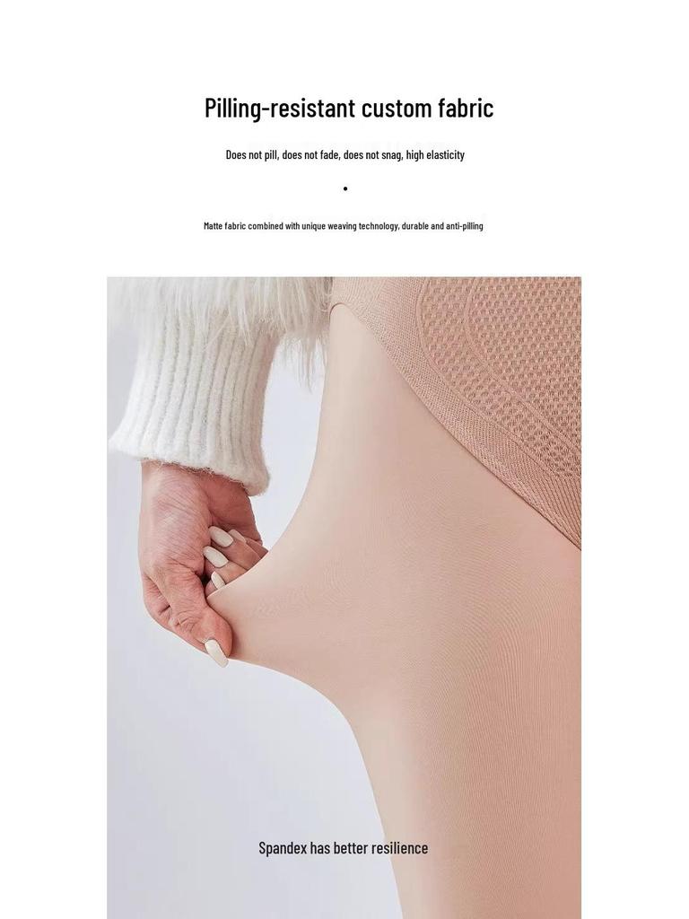 Flower Fairy High Waist Tummy Control Fleece-Lined Leggings - Autumn/Winter Women's Bare Leg Thin, Extra Thick Pantyhose