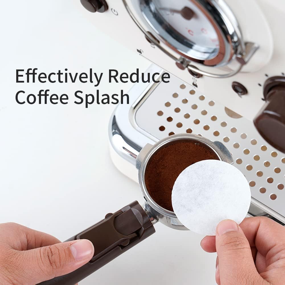 watchget Round Coffee Paper Disposable Replacement Paper for Espresso Pack Compatible with Espresso Makers and Moka 5 Packs 500-Piece Filters, 51mm,